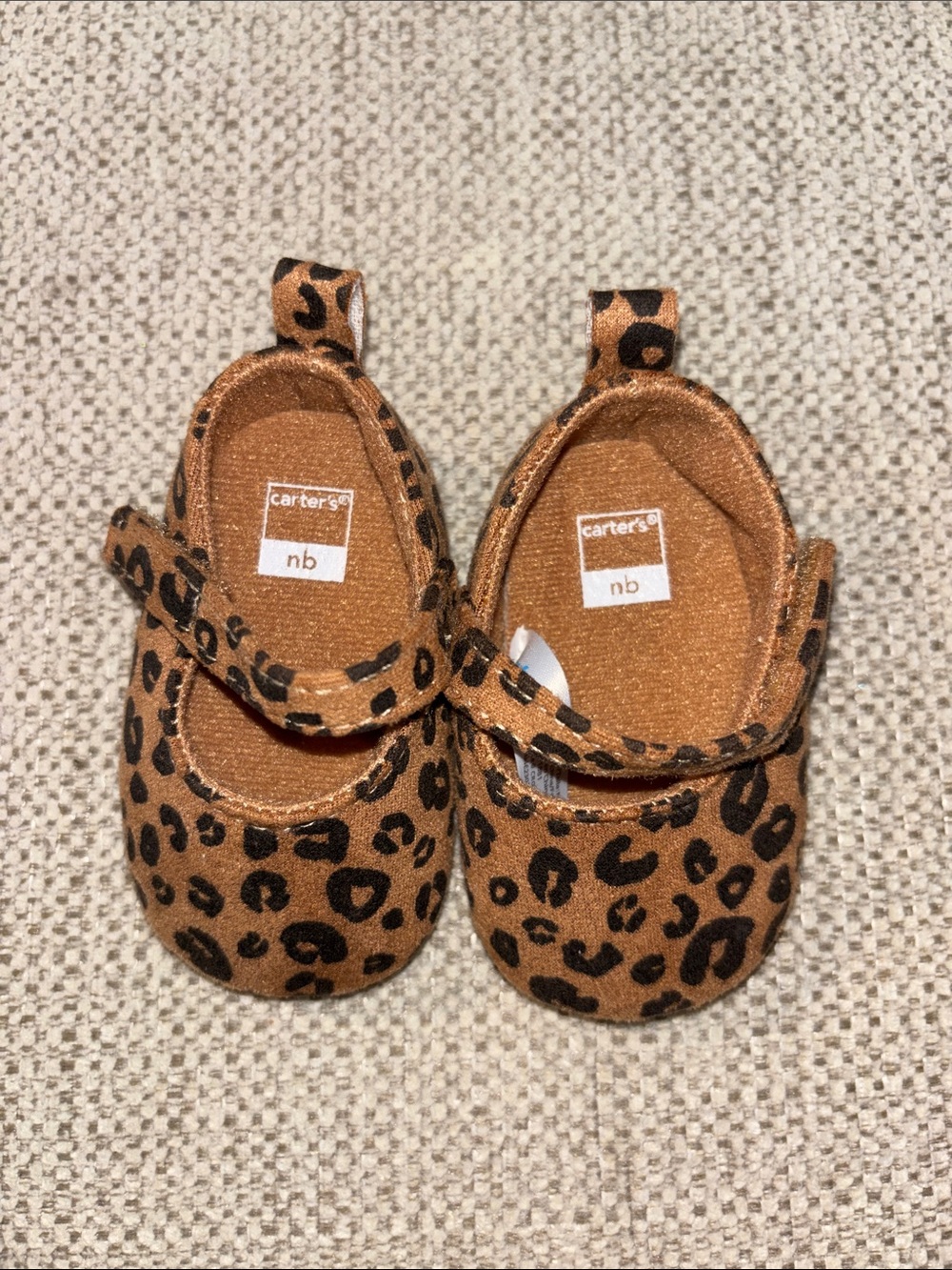 Carter's Leopard Print Mary Jane Shoes - Tan & Black